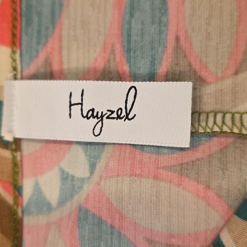 NWOT Hayzel Large Tan Brown Pink And Teal  and Patterned Top - Picture 4 of 5